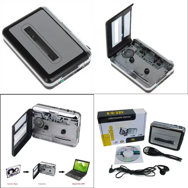 for USB Cassette Recorder Radio Player Super Portable USB Cassette to MP3 Converter for Tape to Computer