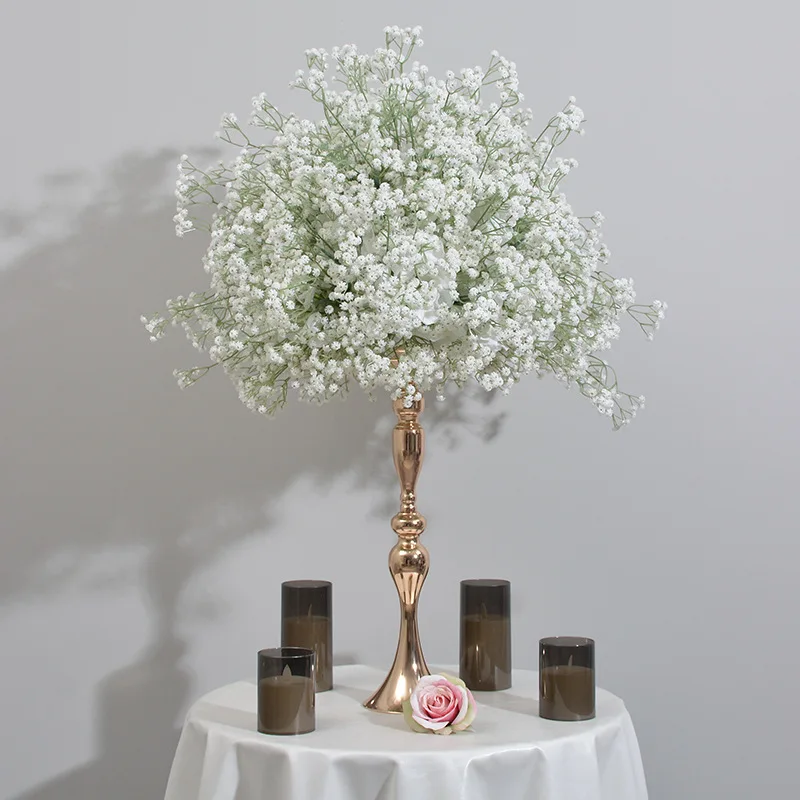 

Artificial Babysbreath Road Leading Flower Ball Wedding Decoration Table Centrepiece Rose Baby Breath Flower Ball Stage Decor