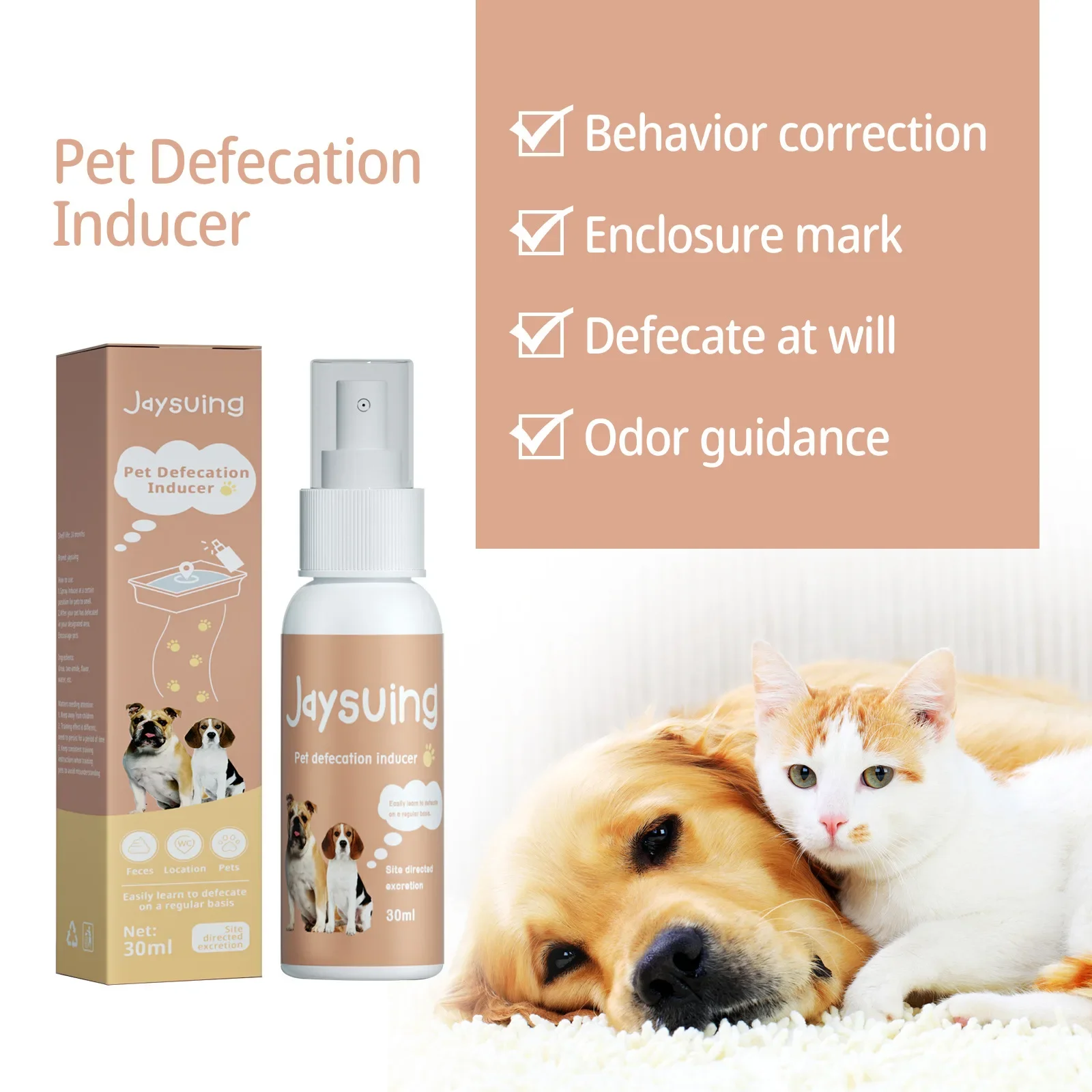 Pet Defecation Inducer Spray Positioning Defecation Indoor Outdoor Cat Potty Urinate Trainer Liquid Dog Toilet Training Spray