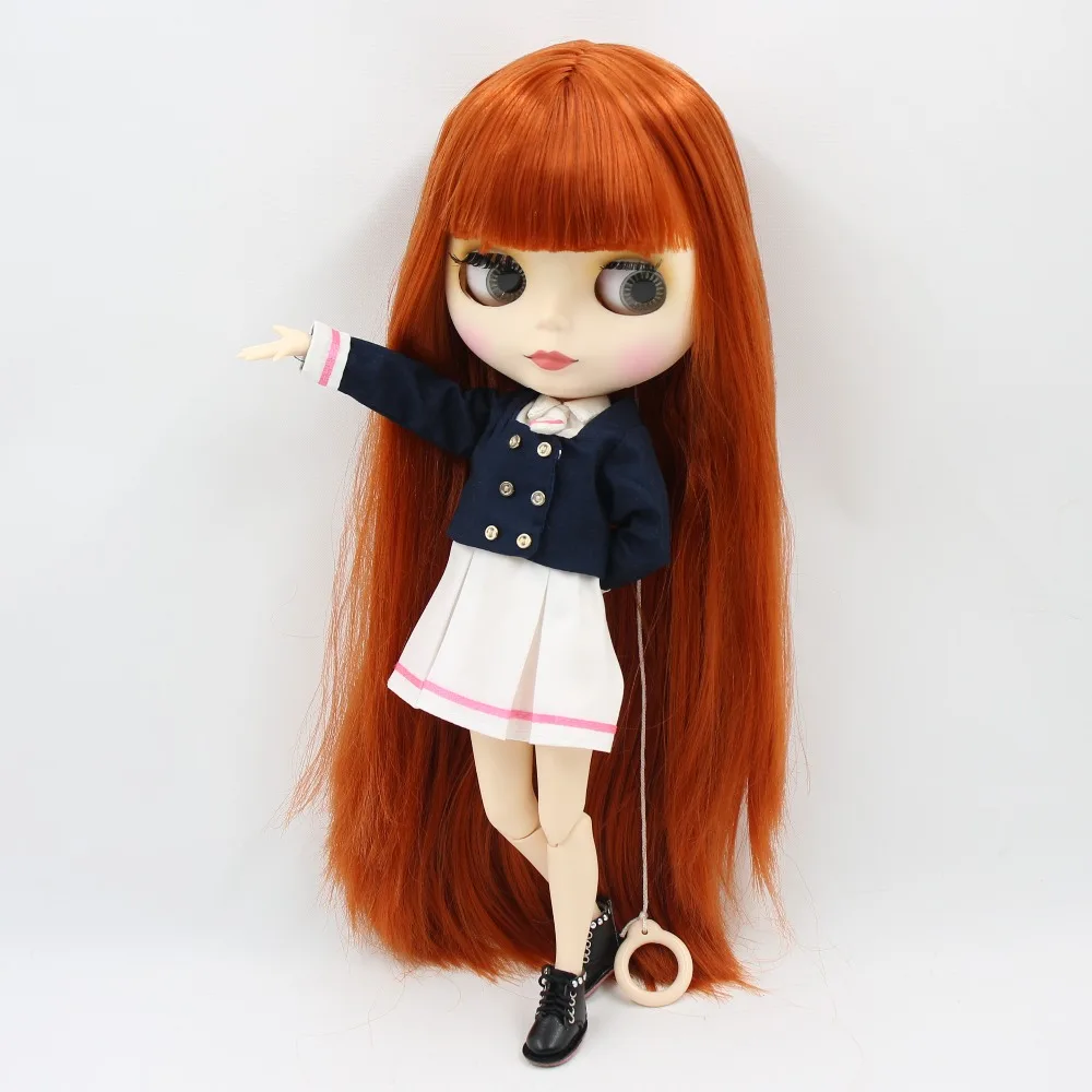 ICY DBS Blyth Doll Reddish Brown Hair Fair Skin Glossy Face Matte Face 30cm BJD Doll Girl Festival Gift Birthday Gift