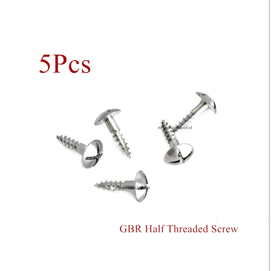 

5Pcs Dental GBR Half Threaded Tent Screw Titanium Guided Bone Regeneration