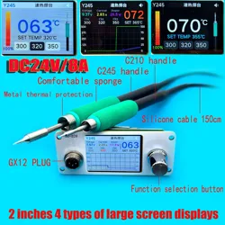 T12 C115 C245 C210 Control Board 2.62in OLED 4 display interfaces Electric Soldering Iron Soldering Station Controller DC 24V 8A