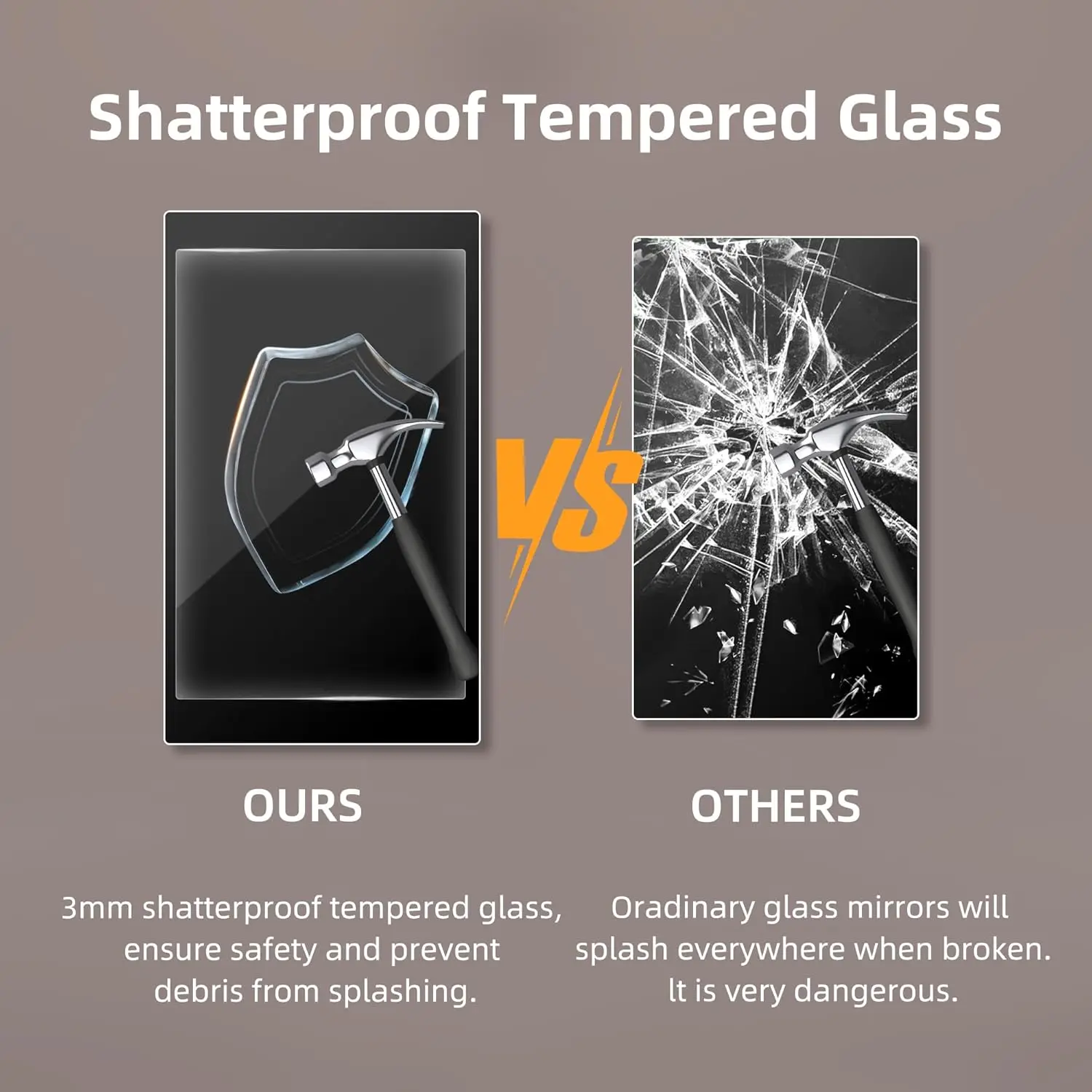 مرآة مكياج كبيرة مضاءة مع مكبر صوت بلوتوث، و15 لمبة LED، و3 أوضاع إضاءة، وشحن USB، وتكبير 10 مرات