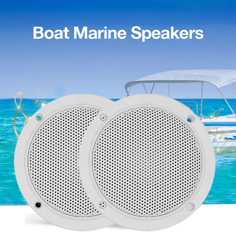

2Pcs 120 Watts 4 inch Marine Waterproof Speakers For SPA Golf Cart Boat Yacht Motorcycle ATV UTV Outdoor Music Speakers
