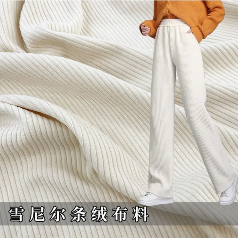 

Chenille Corduroy Fabric Soft Glutinous Smooth Warm Wide Pants Suit Coat Skirts Stretch