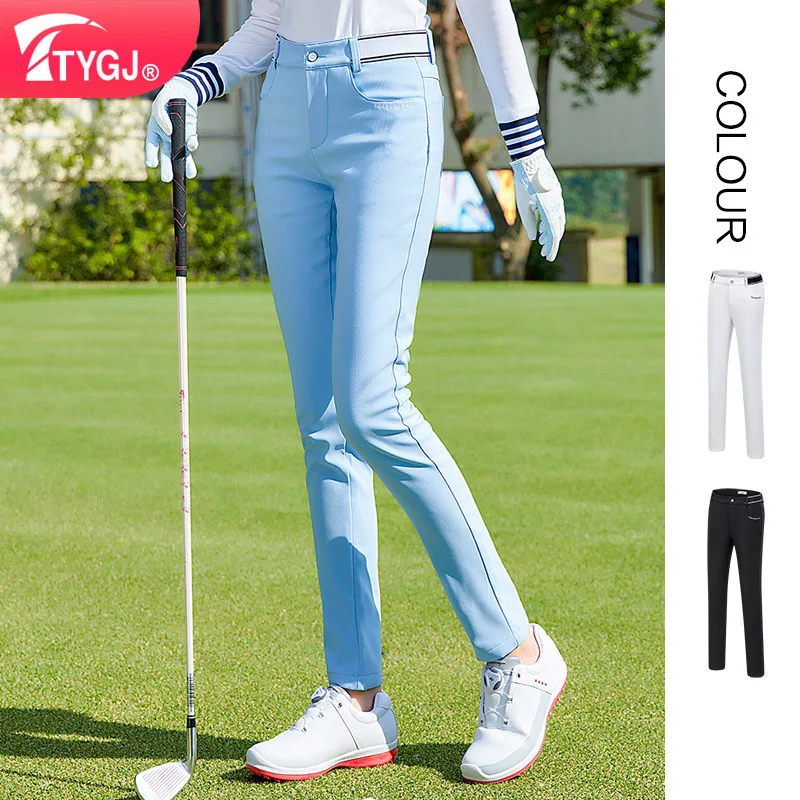 

TTYGJ autumn and winter new velvet golf ladies pants keep warm and stretch slim sweatpants