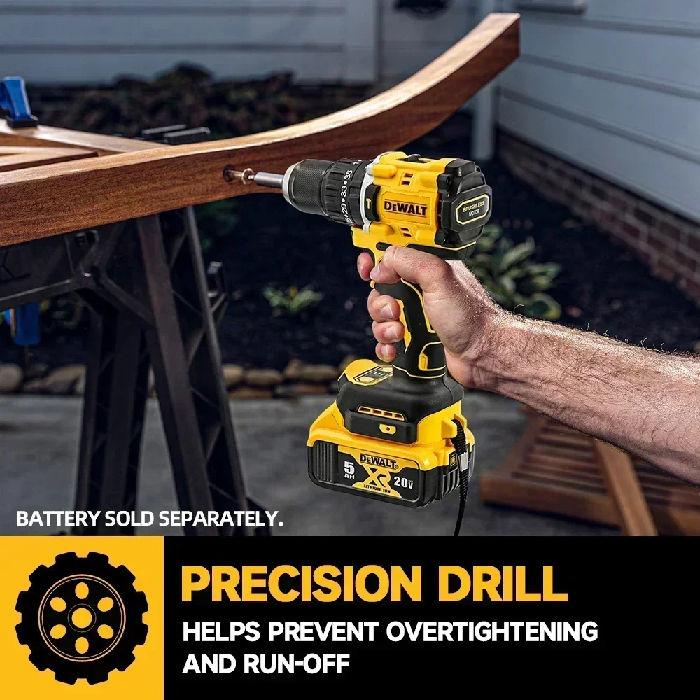 2025 dcd805DEWALT Batería de litio 20 V Destornillador eléctrico compacto sin escobillas recargable Taladro manual Taladro de impacto DCD805