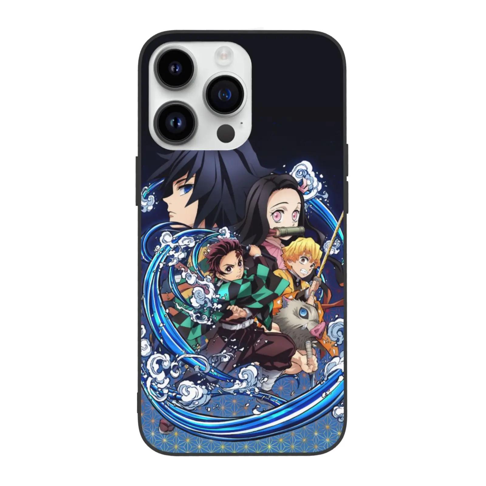 Anime Demon Slayer Case for iPhone 15 14 11 Pro Max 13 12 Mini XR XS X 8 7 6 6S Plus Soft Silicone Shockproof Cover