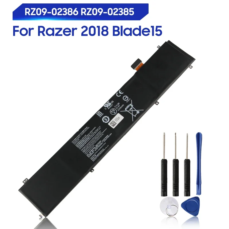 Replacement Battery For Razer 2018 Blade15 RZ09-02386 RZ09-02385 RC30-0248 RZ09-0288 Rechargeable New Battery 5209mAh