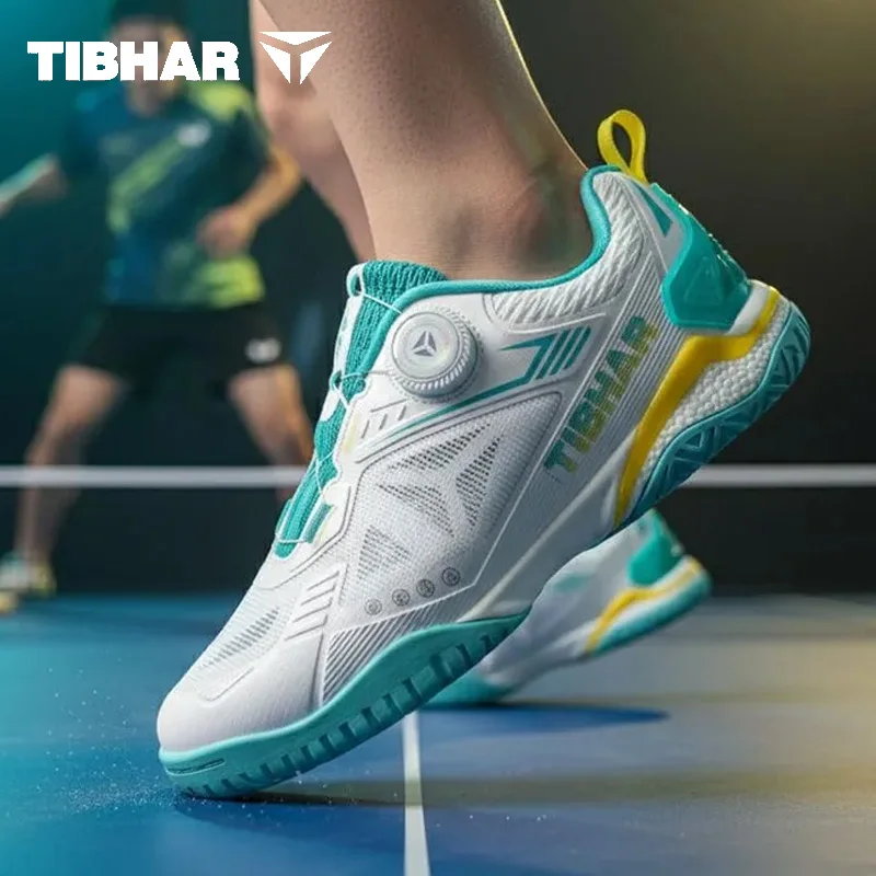 TIBHAR Table Tennis Shoes Men Women Professional Ping Pong Sneakers Indoor Court Footwear with Popcorn Cushion & Carbon Plate view 2