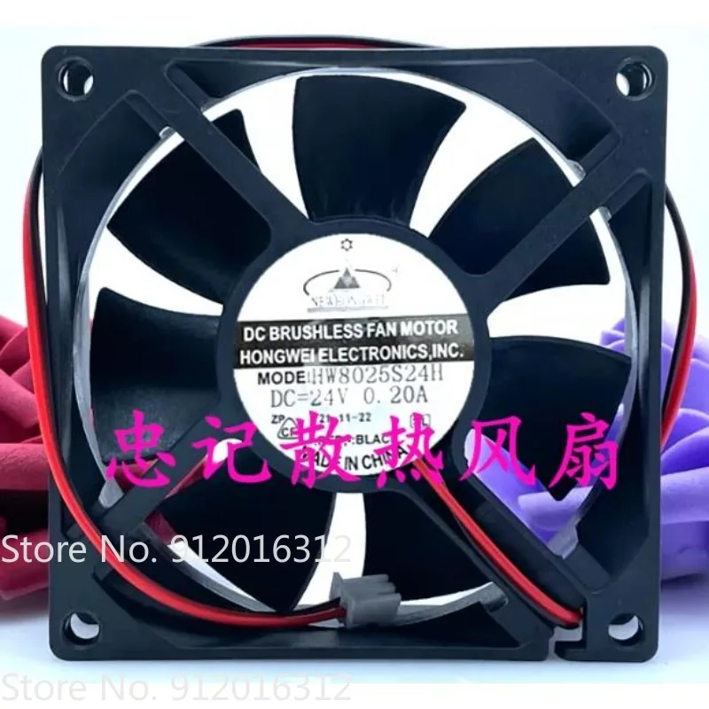 

Новый вентилятор для HW8025S24H DC24V 0.20A, охлаждающий вентилятор 8 см, 80*80*25 мм