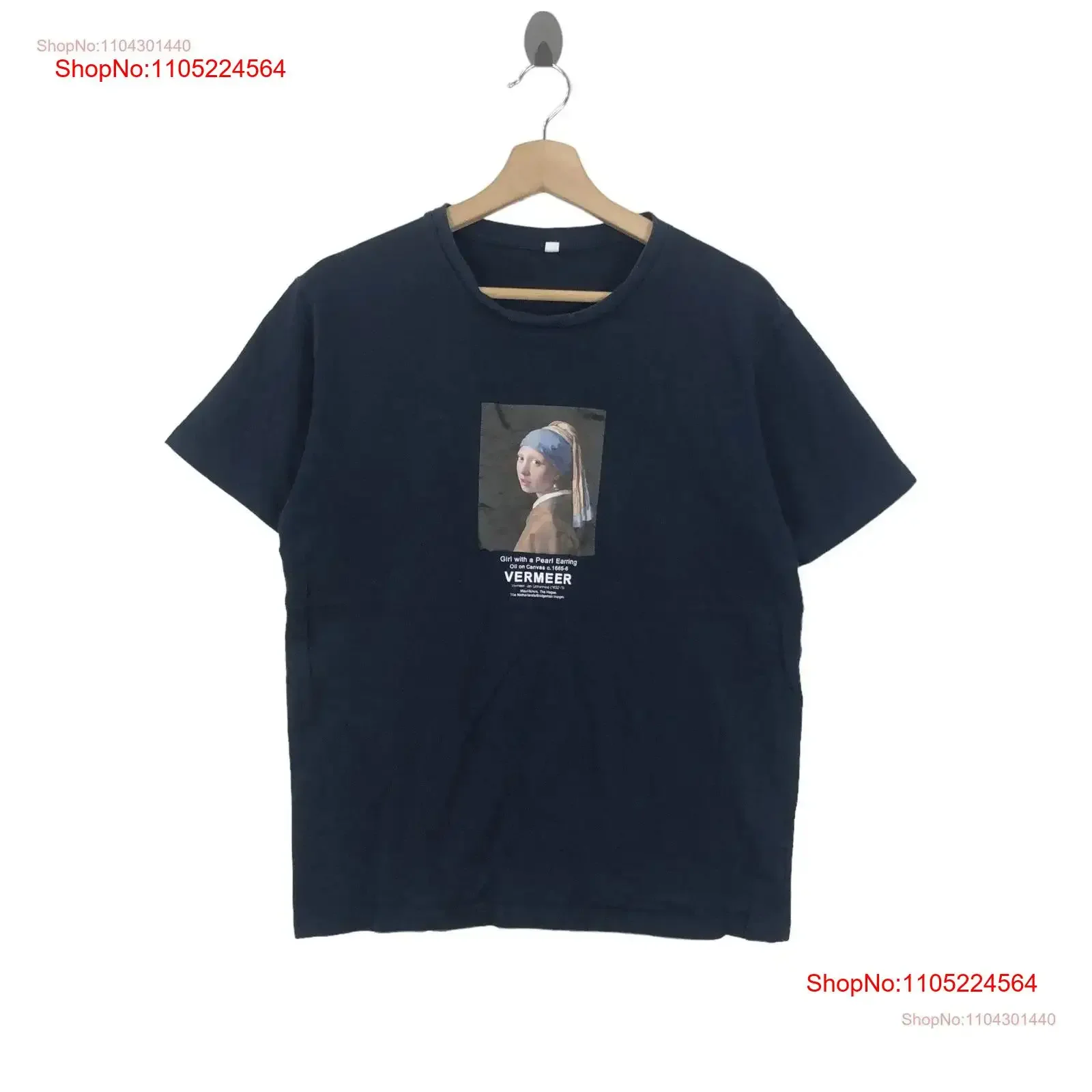 

Vintage Dutch Painter Art JOHANNES VERMEER Photo Logo T Shirt vintage Washed homme Breathable fashion Slightly streetwear Soft