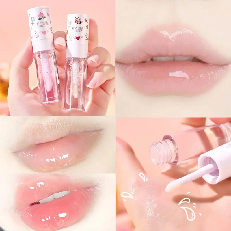 Glass Mirror Transparent Lip Oil Plumping Moisturizing Lip Gloss Waterproof Hydrating Jelly Lips Care Lip Balm Makeup