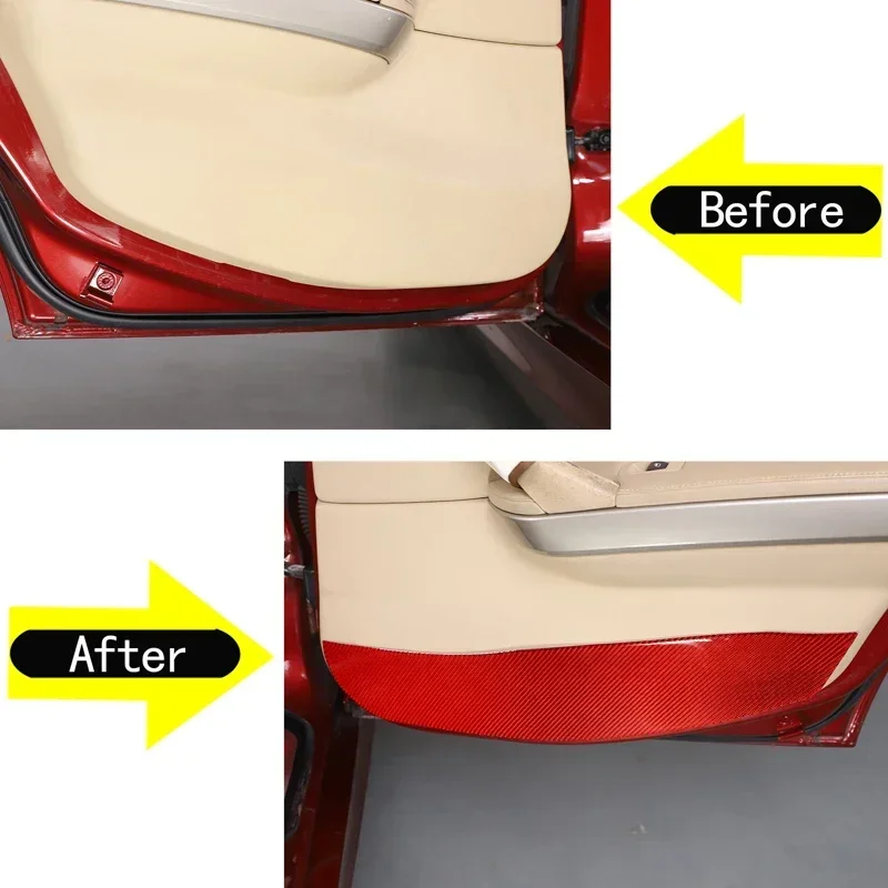 

For BMW 3 Series E90 2005-2012 Soft Carbon Fiber Car Door Anti-Kick Panel Decorative Sticker Protective Accessories