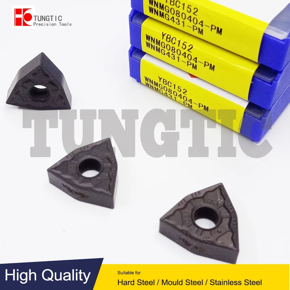 

TUNGTIC WNMG080404-PM YBD152 YBC152 ybcyb252 C251 WNMG080404-PM Токарные Вставки карбидный резак для чугуна