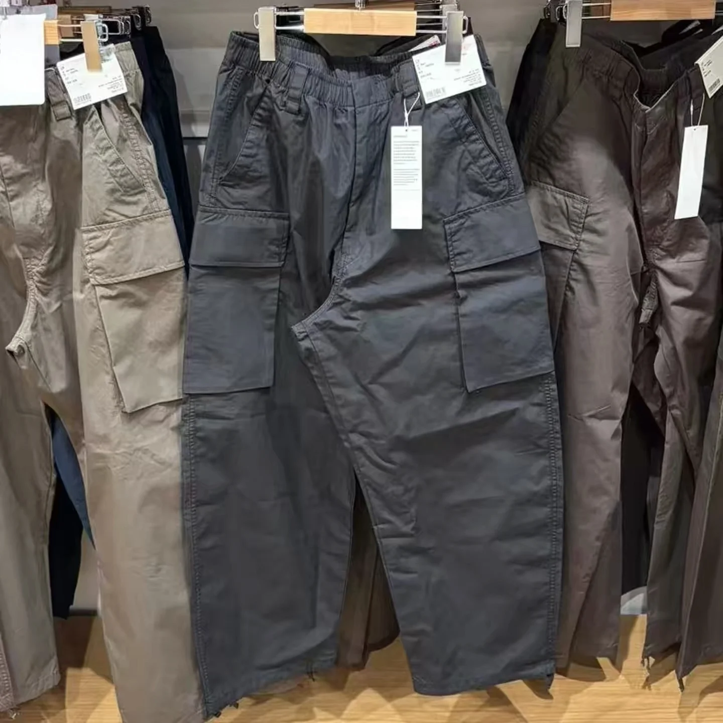 pantalones-unisex-de-pierna-ancha-con-cintura-elastica-multiples-bolsillos-ajuste-holgado-casuales-con-cordon-en-el-tobillo-rectos-largos-para-trabajo-al-aire-libre