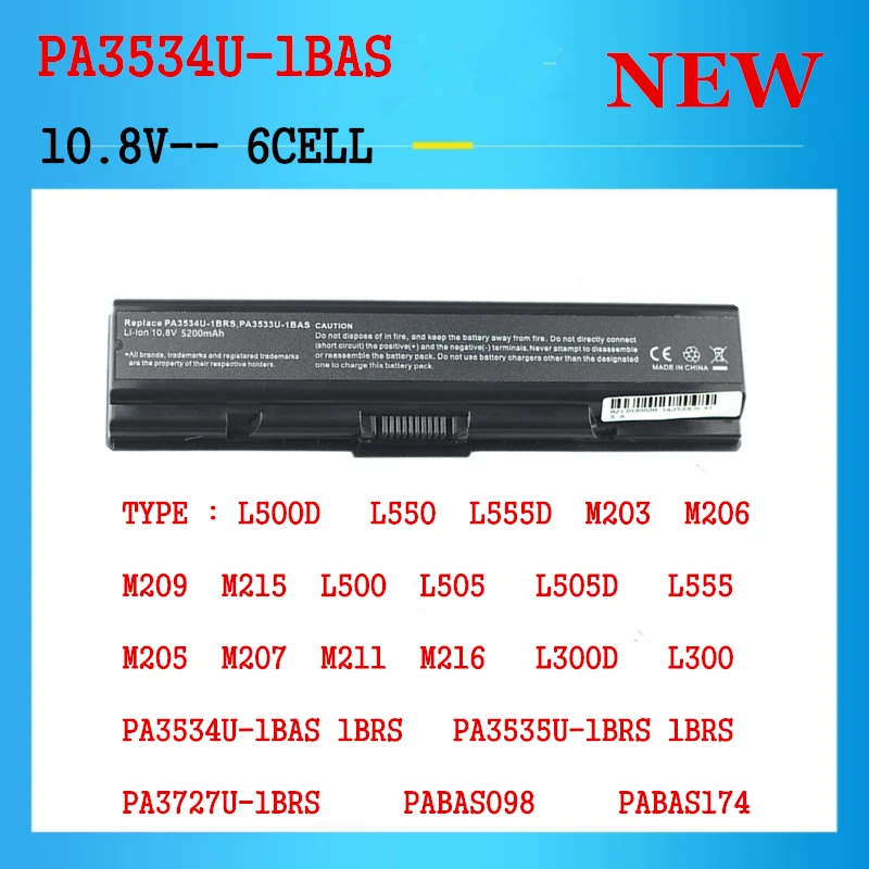 

Laptop Battery for Toshiba Satellite A305D A305 A205 PA3534U-1BAS PA3534U-1BRS PA3535U-1BRS PA3682U-1BRS PA3727U-1BRS PABAS098