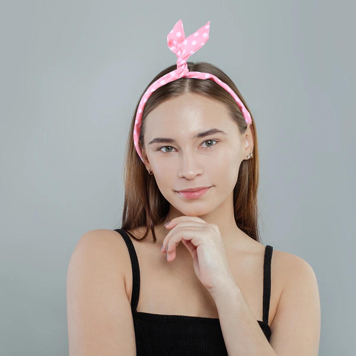 

6 Pcs Hairb Headb s for Women Girls Cloth Wire Bow Dot Striped Pure Color Hair Accessory Wrap B Durable Beautiful