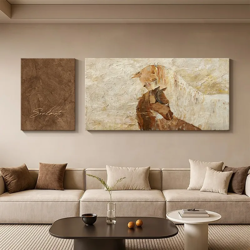 

Абстрактная текстурная комбинированная картина для стен, декоративная живопись для гостиной, современный абстрактный пейзажный принт в металлической раме для зоны дивана