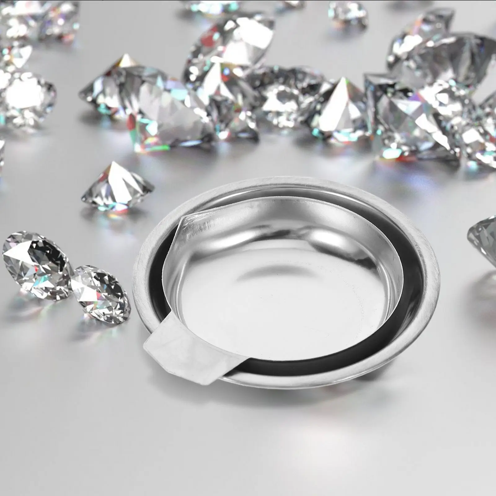 2Pcs Stainless Steel Weighing Pan Electronic Scale Tray Measuring Bowl Jewelry Tool Precise Weighting Solution