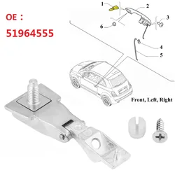 For Fiat 500 2007-2019 Car Front Door Handle Hinge Repair Kit Fit Abarth 500 For Alfa Romeo 147 GT 2006-2010 51964555 51939041