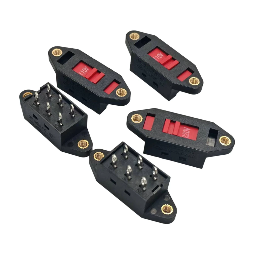 AC 110V-220V 6 Pin Terminals DPDT Voltage Selector Slide Switch