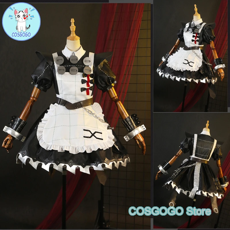 COSGOGO Game Zenless Zone Zero Corin Wickes Chainsaw Maid Outfit Cosplay Costume Halloween Outfits Women Clothing Full Set