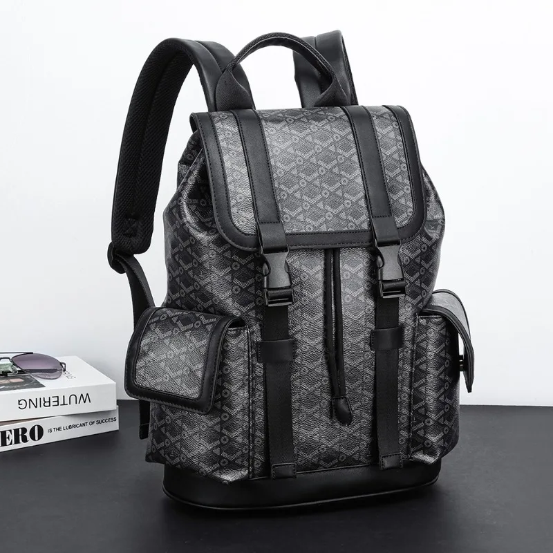 

Модные мужские рюкзаки с клапанами и карманами, роскошный клетчатый рюкзак, мужские дорожные сумки большой вместимости, 15-дюймовый рюкзак для ноутбука, мужской школьный рюкзак