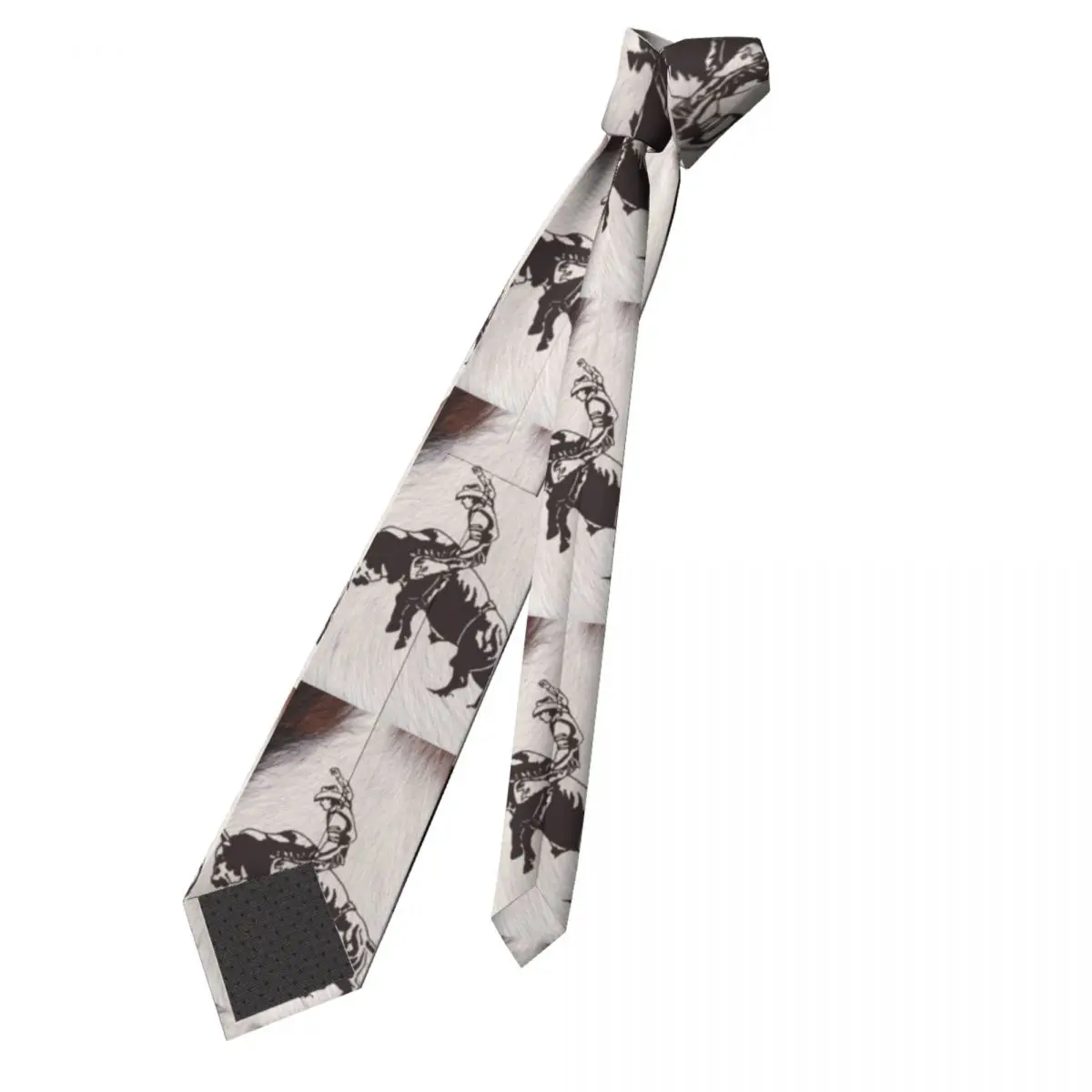 Neck Ties for Men, Western Cowboy Rodeo Bull Riding, Cowhide Presidency, btInjCow Bergamo, Neck Ties for Party