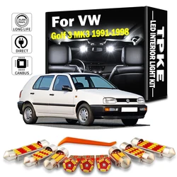 TPKE 10Pcs LED Interior Reading Light Kit Canbus For VW Golf 3 MK3 MKIII III 1991- 1993 1994 1995 1996 1997 1998 Car Trunk Bulbs