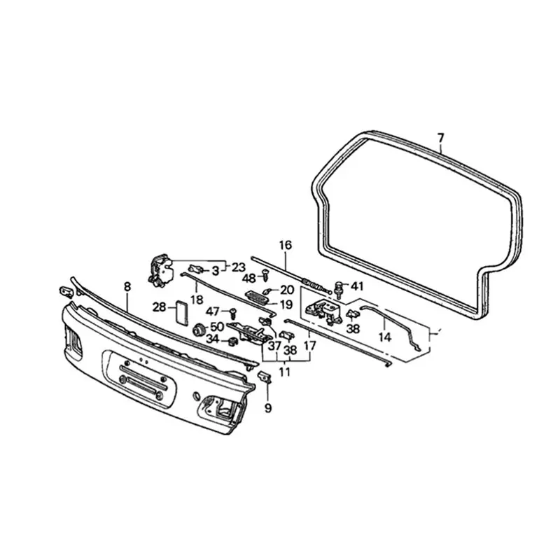 Tail Gate Weatherstrip Trunk 74440-SR3-003 Rubber Seal Replacement For Honda CIVIC EG4 1992-1995-T61C view 5