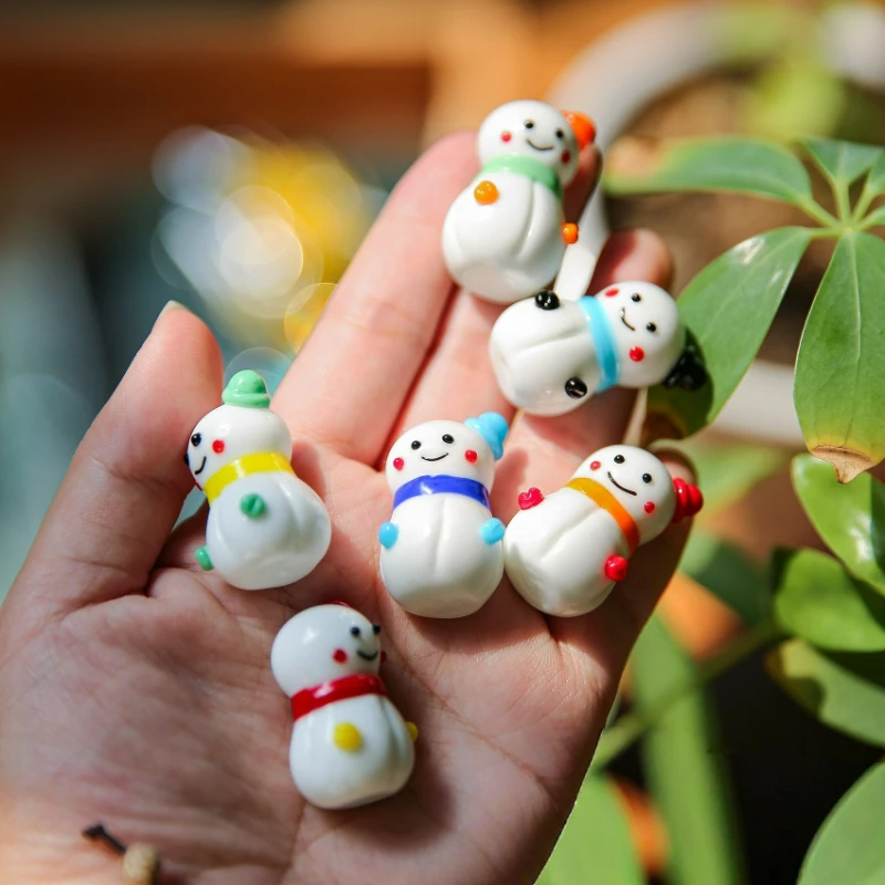 

Мини-стеклянные фигурки снеговика, рождественские украшения, микропейзаж для дома, рабочего стола, сада, праздника, вечеринки, фестиваля, украшения, новинка