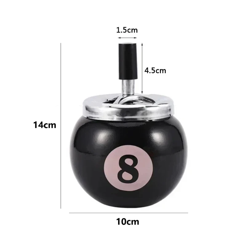 Ashtray Bar Home Billiards Unique Iron 8 Ball Ashtrays Home and Daily Necessities, Office Hotel Gifts