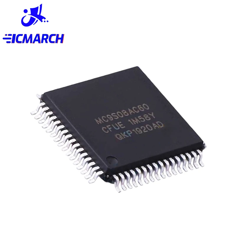 1/5PCS MC9S08AC60 MC9S08AC60CFUE MC9S08AC60 CFUE LQFP-64 Microcontroller Chip New Good Quality Chipset