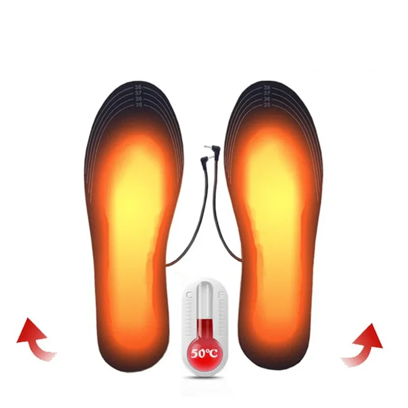 

USB Heated Insole for Foot Warm Socks Pad Electric Heated Insole Washable Warm Warm Insole for Men and Women