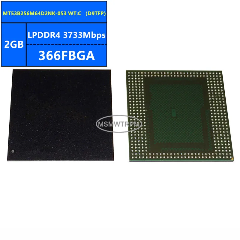 MT53B256M64D2NK-053 WT ES:C Z9TFN MT53B256M64D2NK-053 WT:C D9TFP LPDDR4 2GB 3733Mbps 366FBGA 16Gb Chip de memória IC Circuito integrado