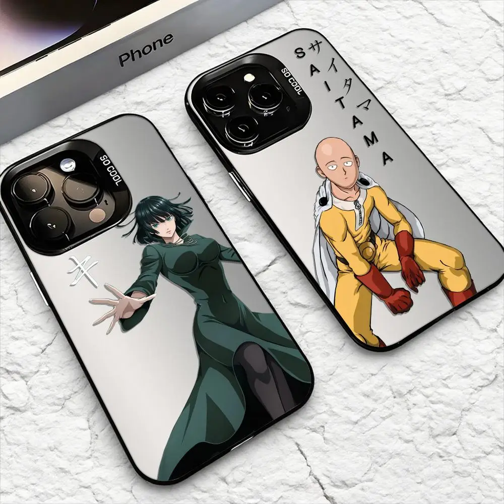 Funda de teléfono de anime japonés One-PunchS m-man para iPhone 17 16 15 14 13 12 11 Pro Max Air Matte Laser Aurora Funda a prueba de golpes