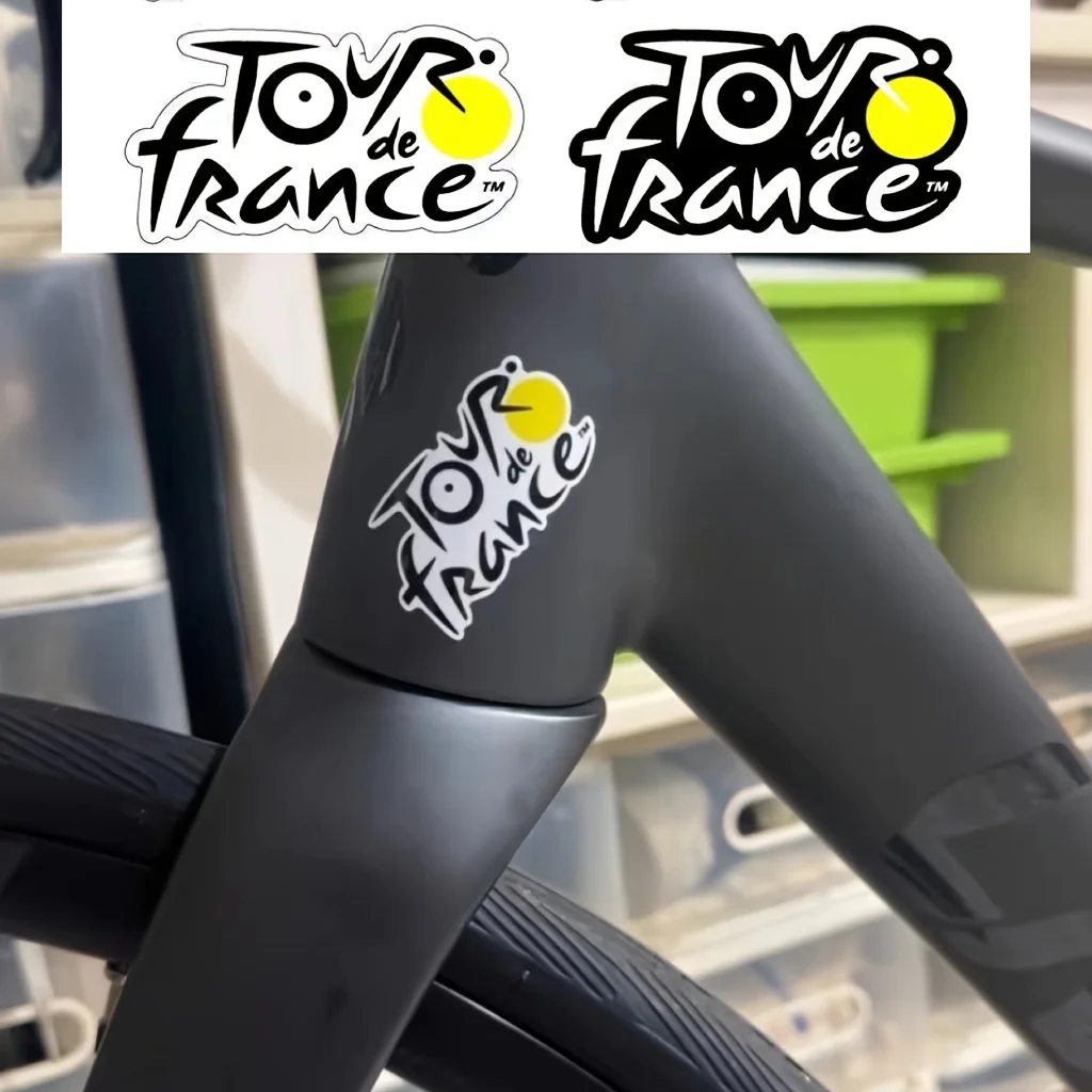 

Cycling Race Style Yellow Dot Waterproof Vinyl Stickers Black White Yellow Decals For Bicycle Motorcycle Car Decor