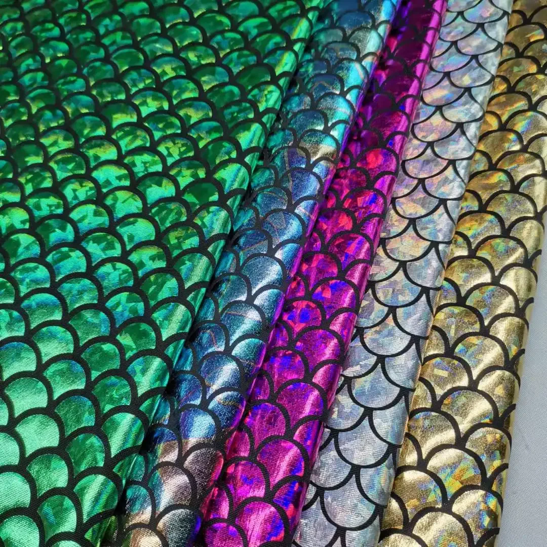 50 cm * 150 cm abbronzante decorazione della Sirena tessuto FAI DA TE della fase cosplay costume di scena di danza Lucido elastico Costume Da Bagno