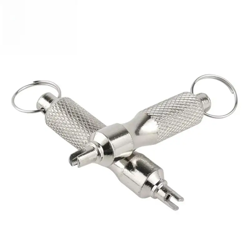 Portable Valve Core Wrench Car Bicycle Tire Valve Disassembly Tire Valve Core Disassembly Tool Key Chain