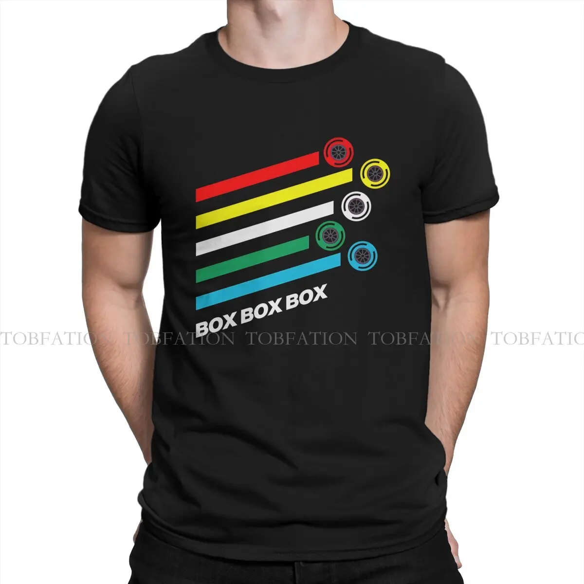 Formula 1 F1 Crewneck TShirts Box Box Box F1 Tyre Compound Options Personalize Homme T Shirt Funny Tops Size S-6XL