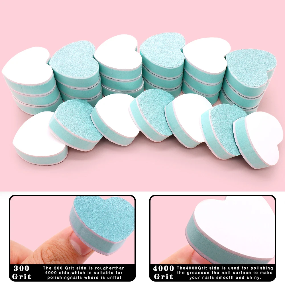 

200Pcs Nail Files And Buffers Set Sponge Sanding Polishing File Blocks Nail Stylist Supplies Washable Manicure Accessories Tools