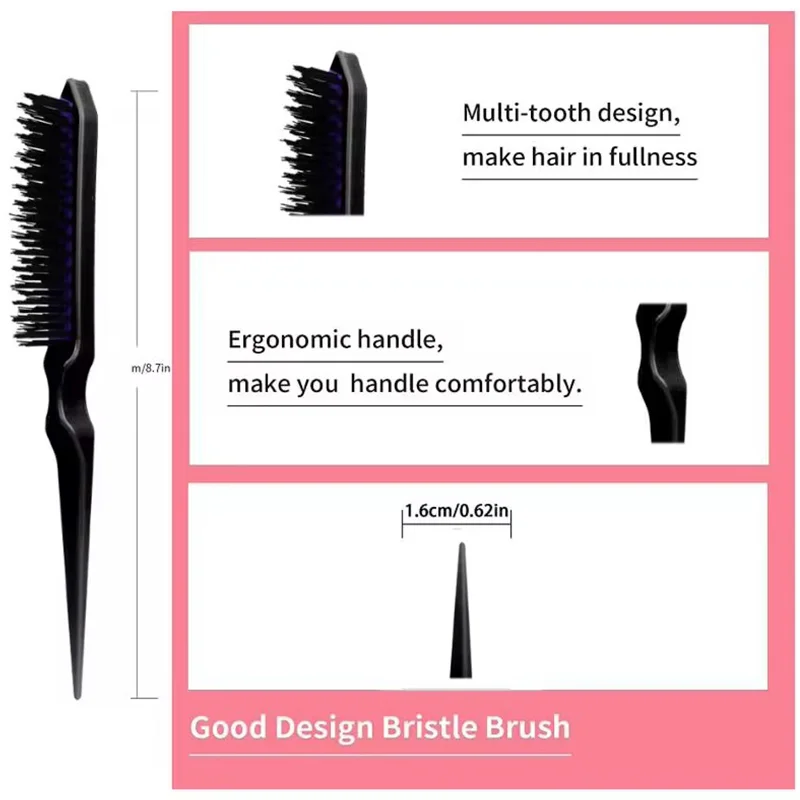 5pcs/set Hairdressing Tools Pointed Tail Comb Dual Head Eyebrow Brush Triple Row Comb Hair Salon Styling Comb Hairdressing Tools