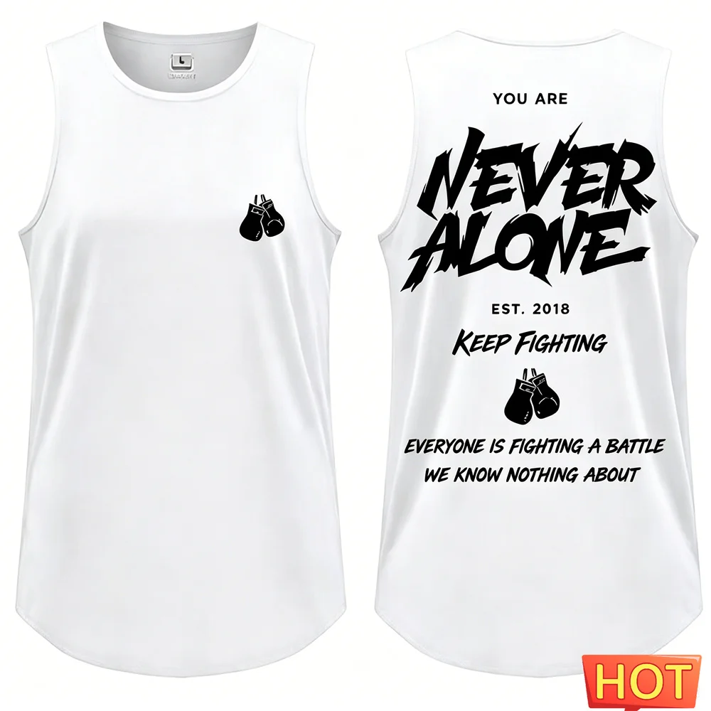 Men's Sleeveless T-shirt Boxing Graphic men's t-shirts tank tops Breathable Fabric Regular Fit Casual Tee Polyester sports vest