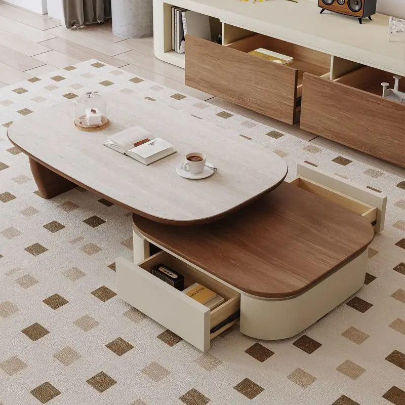 Средневековый стиль, круглый журнальный столик из орехового дерева, небольшой круглый стол.