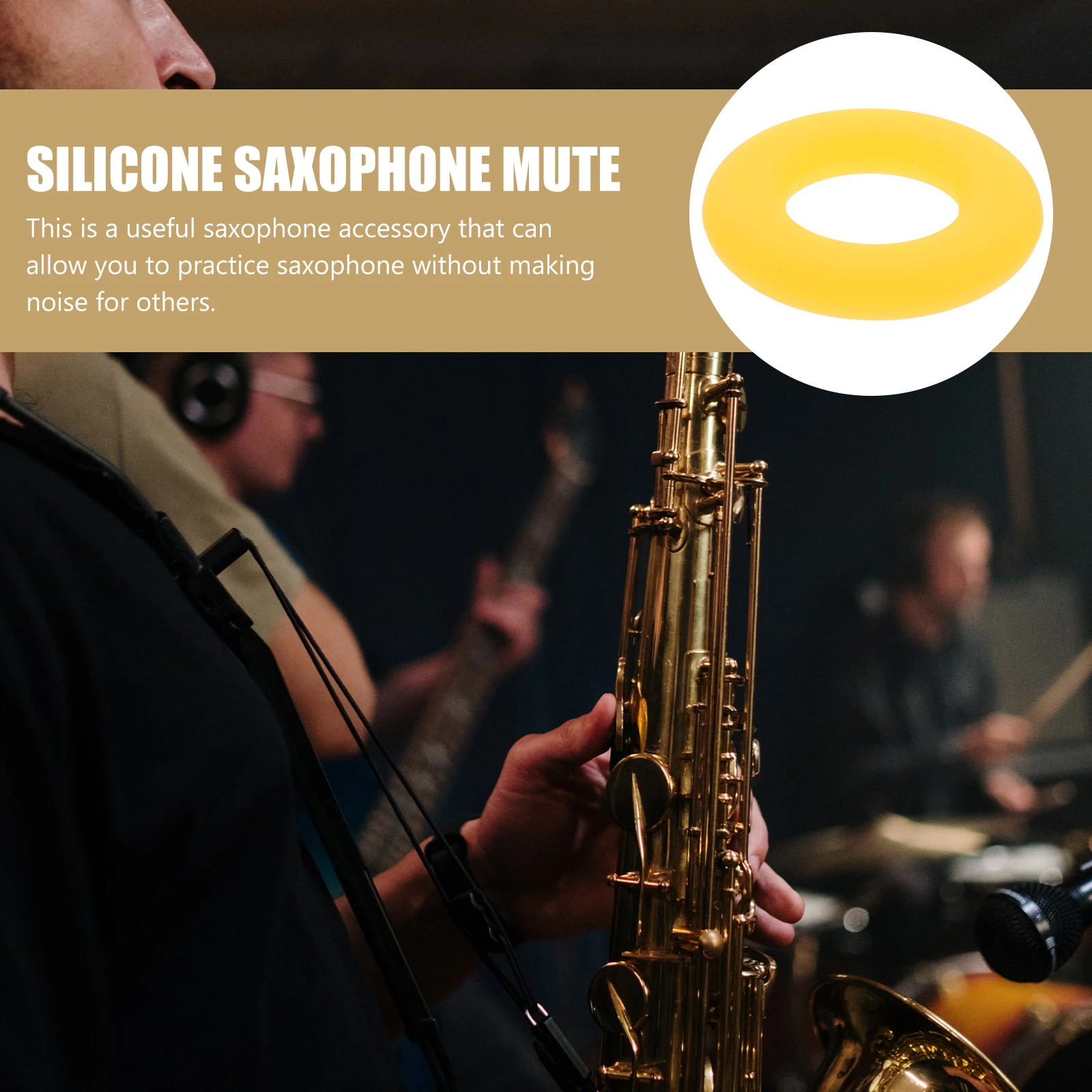 

Saxophone Noise Replacement Mute Alto Muffler Silica Gel Clarinet Tone Filter