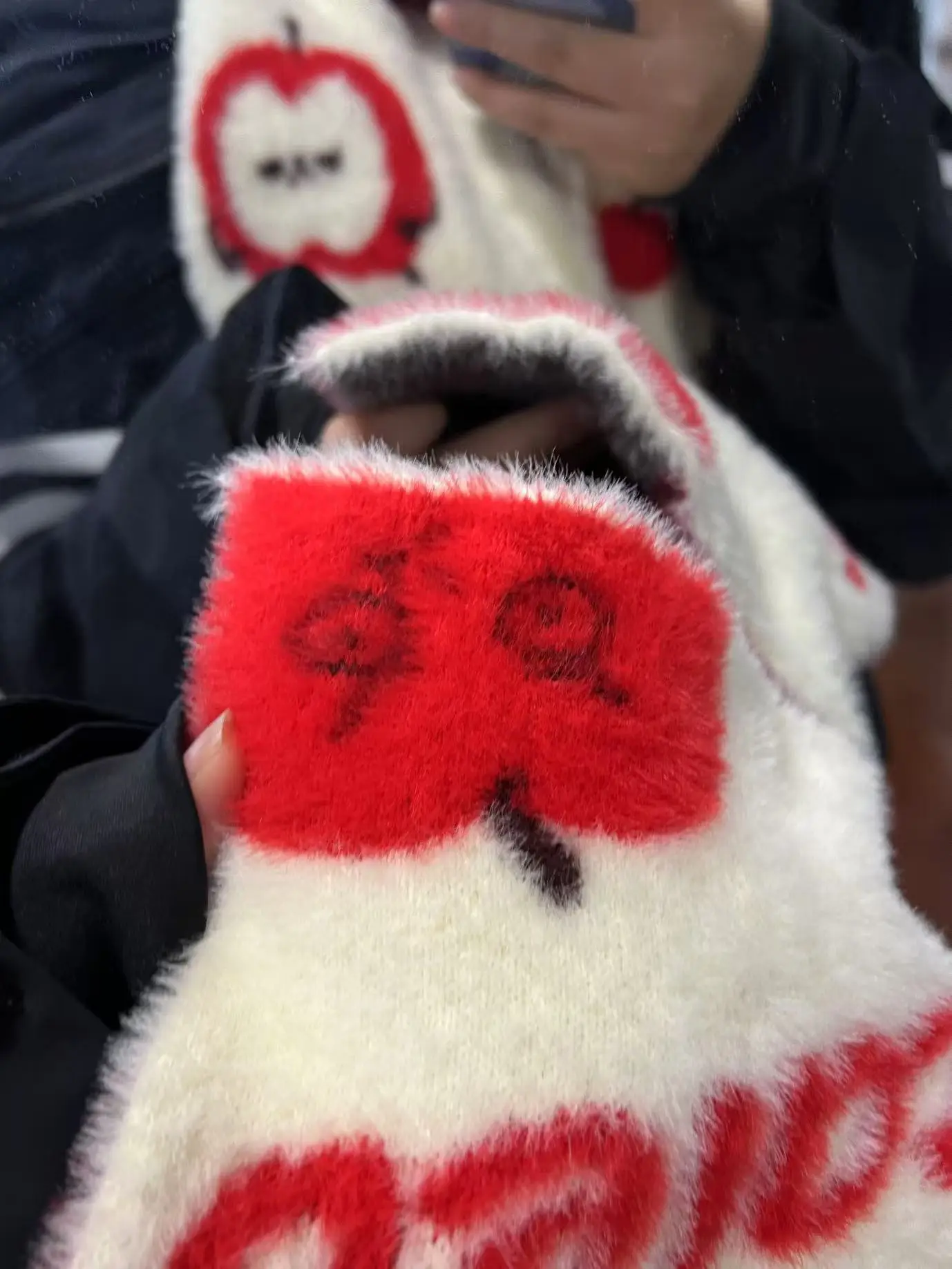 En Stock écharpe amour et espace profond Caleb pomme écharpe nouvel an chaud hiver écharpe en plein air cou couverture écharpe Anime jeu enfants cadeaux