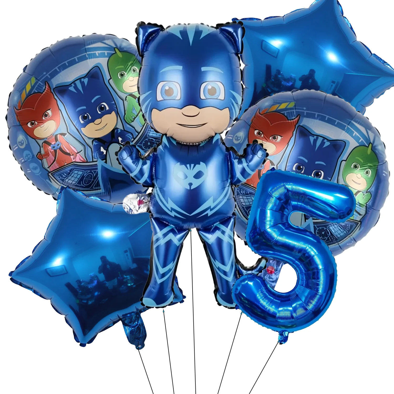 Pj masks Avatás 32inch Cucc Ballon beállítása pj maska connor Alumínium fólia balloons gyerekeknek fiúk születésnapi Avatás 1 2 3 4 5 6 7 8 9th Gyermek-