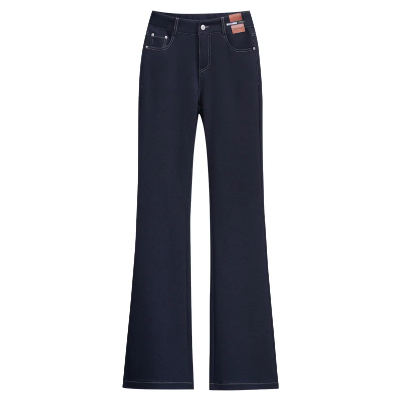 다용도 플레어 진 겨울 신상 하이웨이스트 슬림핏 두꺼운 따뜻한 플레어 팬츠