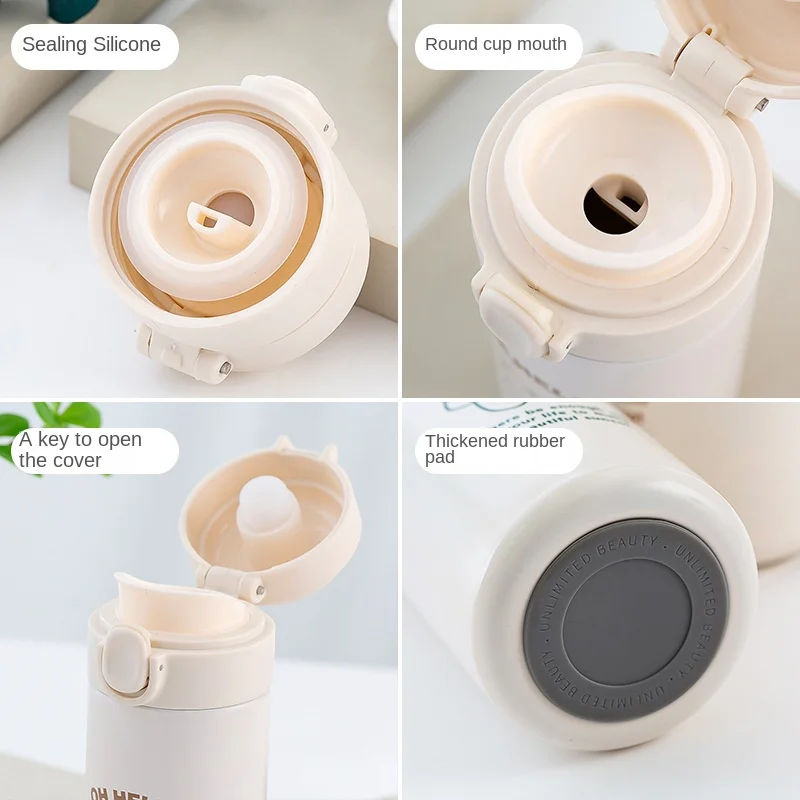 كوب ترمس محمول بسيط ومبتكر فتاة فريش تريند كوب ماء لطيف شخصية كرتونية كوب موري للطالب الذكور